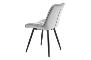 Комплект из 4 обеденных стульев Signal Cherry II Velvet, серый/черный цвет цена и информация | Стулья для кухни и столовой | hansapost.ee