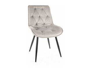 Комплект из 4 обеденных стульев Signal Cherry II Velvet, серый/черный цвет цена и информация | Стулья для кухни и столовой | hansapost.ee