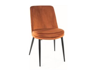 Söögitoolide komplekt Signal Kayla Velvet, 4 tooli, oranž/must hind ja info | Köögitoolid, söögitoolid | hansapost.ee