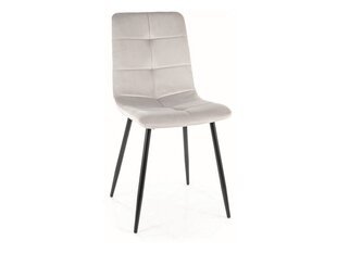 Набор из 4-х обеденных стульев Signal Ivo Velvet, серый/черный цвет цена и информация | Стулья для кухни и столовой | hansapost.ee