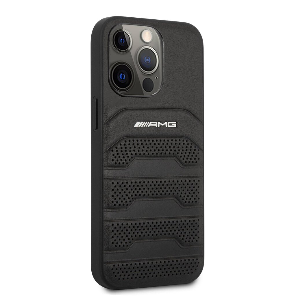 AMG Leather Debossed Lines Case for iPhone 14 Pro Max цена и информация | Telefonide kaitsekaaned ja -ümbrised | hansapost.ee