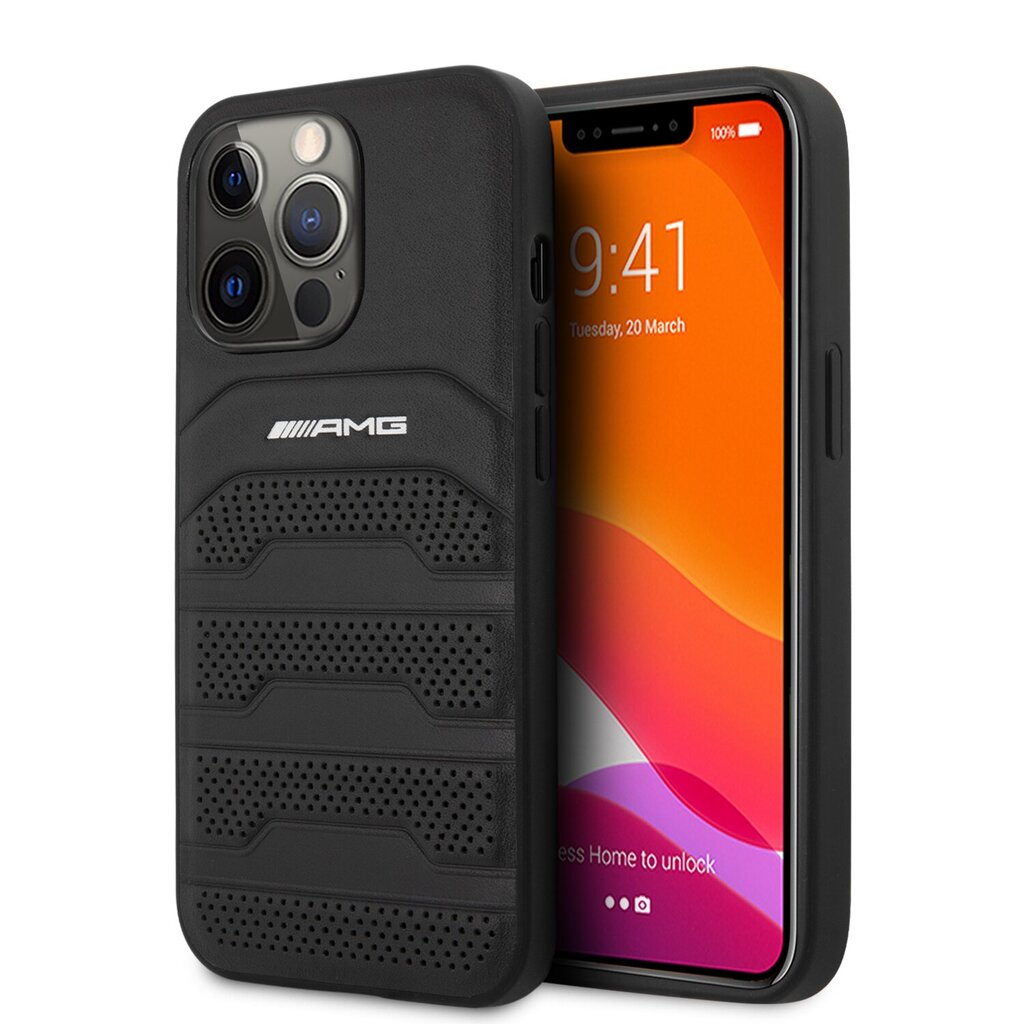 AMG Leather Debossed Lines Case for iPhone 14 Pro Max цена | hansapost.ee