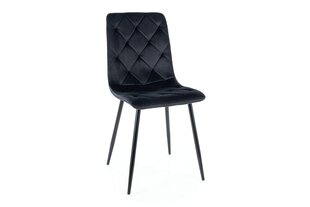 Набор из 4 обеденных стульев Signal Jerry Velvet, черный цвет цена и информация | Стулья для кухни и столовой | hansapost.ee