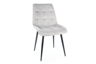 Набор из 4-х обеденных стульев Signal Chic Velvet, серый/черный цвет цена и информация | Стулья для кухни и столовой | hansapost.ee