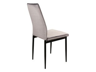 Набор из 4-х обеденных стульев Signal Atom Velvet, серый/черный цвет цена и информация | Стулья для кухни и столовой | hansapost.ee
