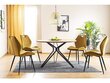 Söögitoolide komplekt Signal Arco Velvet, 4 tooli, oranž/must hind ja info | Köögitoolid, söögitoolid | hansapost.ee