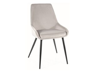 Комплект из 4-х обеденных стульев Signal Cobe Velvet, серый/черный цвет цена и информация | Стулья для кухни и столовой | hansapost.ee