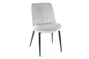 Набор из 4 обеденных стульев Signal Kayla Velvet, серый/черный цвет kaina ir informacija | Стулья для кухни и столовой | hansapost.ee