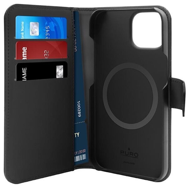 Puro Wallet Detachable 2in1 MagSafe, must hind ja info | Telefonide kaitsekaaned ja -ümbrised | hansapost.ee