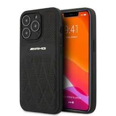 AMG AMHCP13LOSDBK iPhone 13 Pro | 13 6,1" czarny|black hardcase Leather Curved Lines цена и информация | Чехлы для телефонов | hansapost.ee