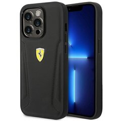 Ferrari FEHCP14LRBUK iPhone 14 Pro 6,1" black hardcase Leather Stamp Sides цена и информация | Чехлы для телефонов | hansapost.ee