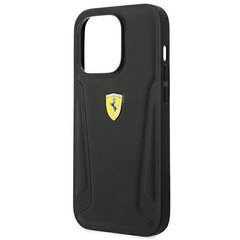 Ferrari FEHCP14LRBUK iPhone 14 Pro 6,1" black hardcase Leather Stamp Sides цена и информация | Чехлы для телефонов | hansapost.ee