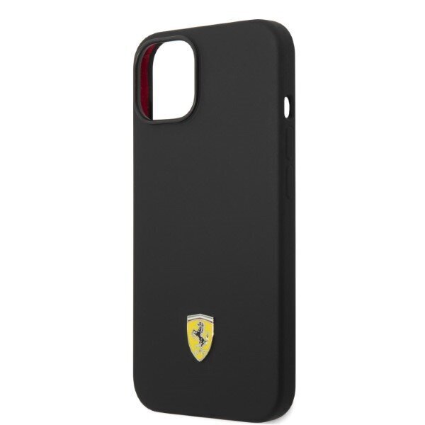 Ferrari FEHMSIP14SBK iPhone 14 6,1" black hardcase Silicone Metal Logo Magsafe hind ja info | Telefonide kaitsekaaned ja -ümbrised | hansapost.ee