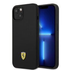 Ferrari FEHMSIP14SBK iPhone 14 6,1" black hardcase Silicone Metal Logo Magsafe hind ja info | Telefonide kaitsekaaned ja -ümbrised | hansapost.ee
