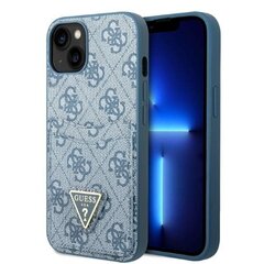Guess GUHCP13SP4TPB iPhone 13 mini 5,4" blue hardcase 4G Triangle Logo Cardslot hind ja info | Telefonide kaitsekaaned ja -ümbrised | hansapost.ee