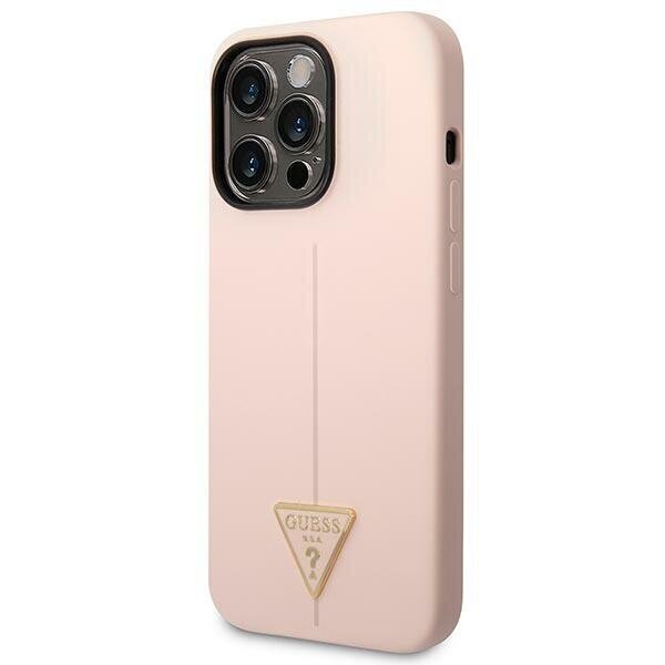 Guess GUHCP14LSLTGP iPhone 14 Pro 6,1" pink hardcase Silicone Triangle hind ja info | Telefonide kaitsekaaned ja -ümbrised | hansapost.ee