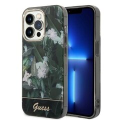 Guess GUHCP14LHGJGHA iPhone 14 Pro 6,1" green hardcase Jungle Collection hind ja info | Telefonide kaitsekaaned ja -ümbrised | hansapost.ee