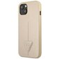 Guess GUHCP14MPSATLE iPhone 14 Plus 6,7" beige hardcase SaffianoTriangle Logo цена и информация | Telefonide kaitsekaaned ja -ümbrised | hansapost.ee