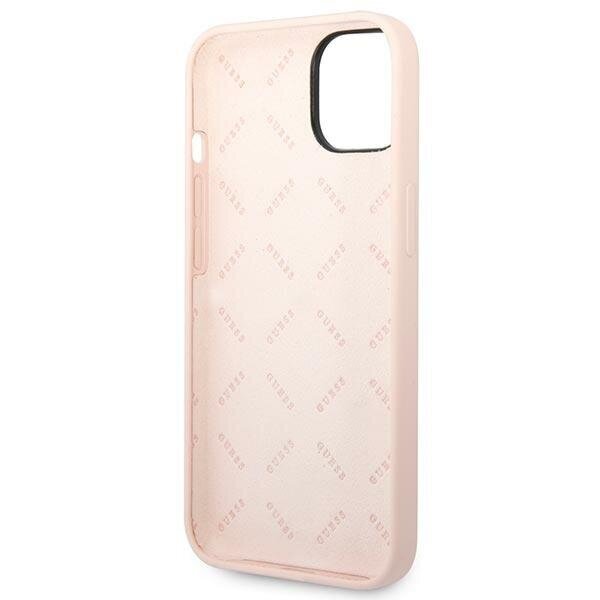 Guess GUHCP14MSLTGP iPhone 14 Plus 6,7" pink hardcase Silicone Triangle hind ja info | Telefonide kaitsekaaned ja -ümbrised | hansapost.ee