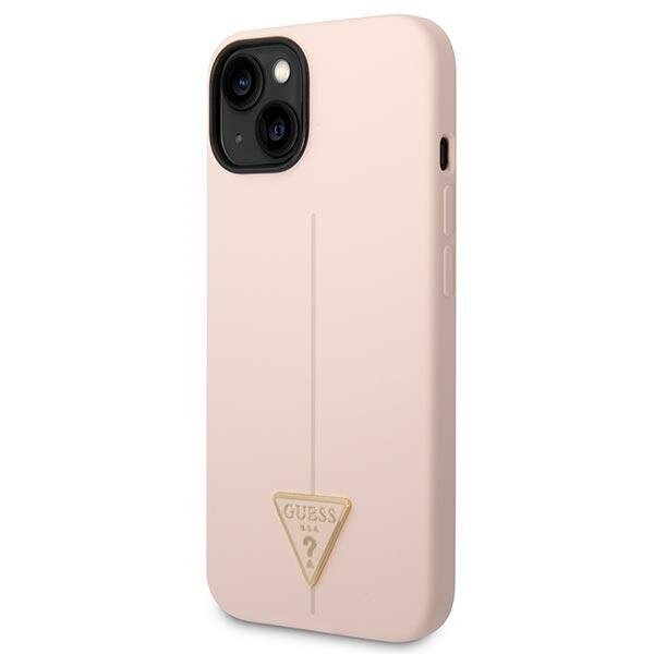 Guess GUHCP14MSLTGP iPhone 14 Plus 6,7" pink hardcase Silicone Triangle hind ja info | Telefonide kaitsekaaned ja -ümbrised | hansapost.ee