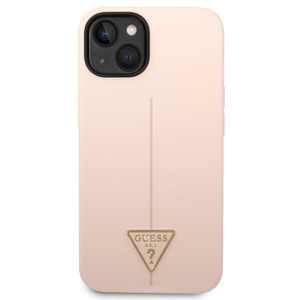 Guess GUHCP14MSLTGP iPhone 14 Plus 6,7" pink hardcase Silicone Triangle цена и информация | Telefonide kaitsekaaned ja -ümbrised | hansapost.ee