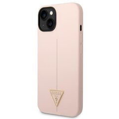 Guess GUHCP14SSLTGP iPhone 14 6,1" pink hardcase Silicone Triangle hind ja info | Telefonide kaitsekaaned ja -ümbrised | hansapost.ee