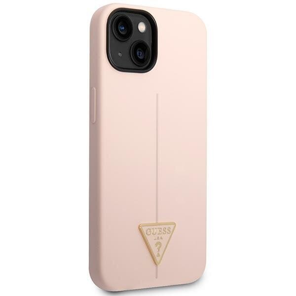 Guess GUHCP14SSLTGP iPhone 14 6,1" pink hardcase Silicone Triangle цена и информация | Telefonide kaitsekaaned ja -ümbrised | hansapost.ee