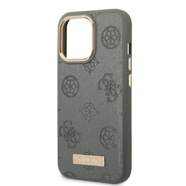 Guess GUHMP13LSAPSTG iPhone 13 Pro | 13 6,1" grey hardcase Peony Logo Plate MagSafe цена и информация | Telefonide kaitsekaaned ja -ümbrised | hansapost.ee