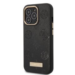 Guess GUHMP13LSAPSTK iPhone 13 Pro | 13 6,1" black hardcase Peony Logo Plate MagSafe hind ja info | Telefonide kaitsekaaned ja -ümbrised | hansapost.ee