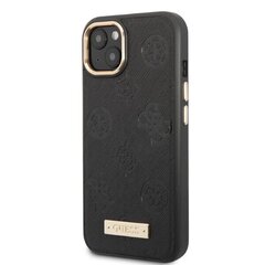 Guess GUHMP13MSAPSTK iPhone 13 6,1" black hardcase Peony Logo Plate MagSafe hind ja info | Telefonide kaitsekaaned ja -ümbrised | hansapost.ee