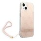 Guess GUOHCP14SH4STP iPhone 14 6,1" pink hardcase 4G Print Strap цена и информация | Telefonide kaitsekaaned ja -ümbrised | hansapost.ee