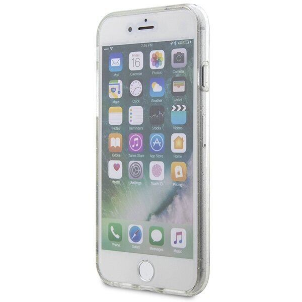 Karl Lagerfeld KLHCI8HNKCTGT iPhone 7|8| SE 2020 | SE 2022 transparent hardcase Gliter Karl&Choupette hind ja info | Telefonide kaitsekaaned ja -ümbrised | hansapost.ee