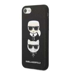 Karl Lagerfeld KLHCI8SAKICKCBK iPhone 7|8 | SE 2020 | SE 2022 black hardcase Saffiano Karl&Choupette Head цена и информация | Чехлы для телефонов | hansapost.ee