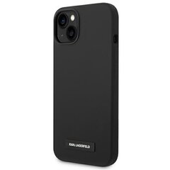 Karl Lagerfeld KLHMP14SSLMP1K iPhone 14 6,1" hardcase black Silicone Plaque Magsafe hind ja info | Telefonide kaitsekaaned ja -ümbrised | hansapost.ee
