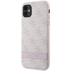 Guess GUHCN61P4SNP iPhone 11 | XR pink hardcase 4G Stripe hind ja info | Telefonide kaitsekaaned ja -ümbrised | hansapost.ee