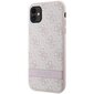 Guess GUHCN61P4SNP iPhone 11 | XR pink hardcase 4G Stripe цена и информация | Telefonide kaitsekaaned ja -ümbrised | hansapost.ee