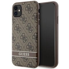 Guess GUHCN61P4SNW iPhone 11 | XR brown hardcase 4G Stripe цена и информация | Чехлы для телефонов | hansapost.ee