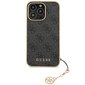 Guess GUHCP14LGF4GGR iPhone 14 Pro 6,1" grey hardcase 4G Charms Collection hind ja info | Telefonide kaitsekaaned ja -ümbrised | hansapost.ee