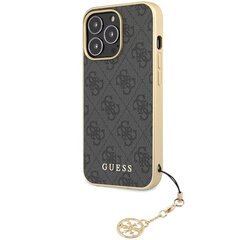 Guess GUHCP14LGF4GGR iPhone 14 Pro 6,1" szary|grey hardcase 4G Charms Collection цена и информация | Чехлы для телефонов | hansapost.ee