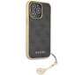 Guess GUHCP14LGF4GGR iPhone 14 Pro 6,1" grey hardcase 4G Charms Collection hind ja info | Telefonide kaitsekaaned ja -ümbrised | hansapost.ee