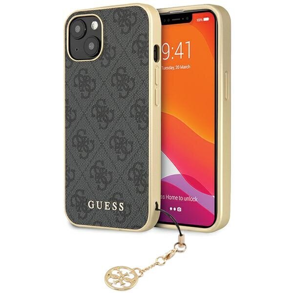 Guess GUHCP14SGF4GGR iPhone 14 6.1" grey hardcase 4G Charms Collection цена и информация | Telefonide kaitsekaaned ja -ümbrised | hansapost.ee