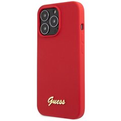 Guess GUHCP13XLSLMGRE iPhone 13 Pro Max 6.7" czerwony|burgundy hard case Silicone Vintage Gold Logo цена и информация | Чехлы для телефонов | hansapost.ee