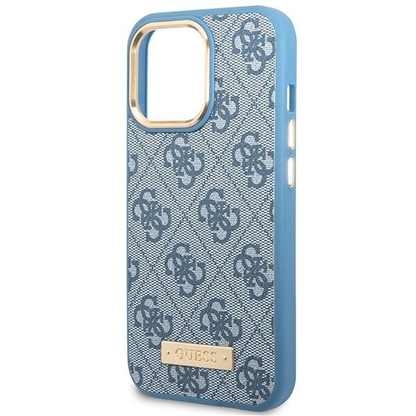 Guess GUHMP14LU4GPRB iPhone 14 Pro 6.1" blue hard case 4G Logo Plate MagSafe price and information | Telefonide kaitsekaaned ja -ümbrised | hansapost.ee