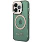 Guess GUHMP14LHTCMA iPhone 14 Pro 6.1" khaki hard case Gold Outline Translucent MagSafe hind ja info | Telefonide kaitsekaaned ja -ümbrised | hansapost.ee