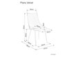 Söögitoolide komplekt Signal Piano Velvet, 2 tooli, hall/must hind ja info | Köögitoolid, söögitoolid | hansapost.ee