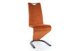 Söögitoolide komplekt Signal H-090 Velvet, 2 tooli, oranž/must hind ja info | Köögitoolid, söögitoolid | hansapost.ee