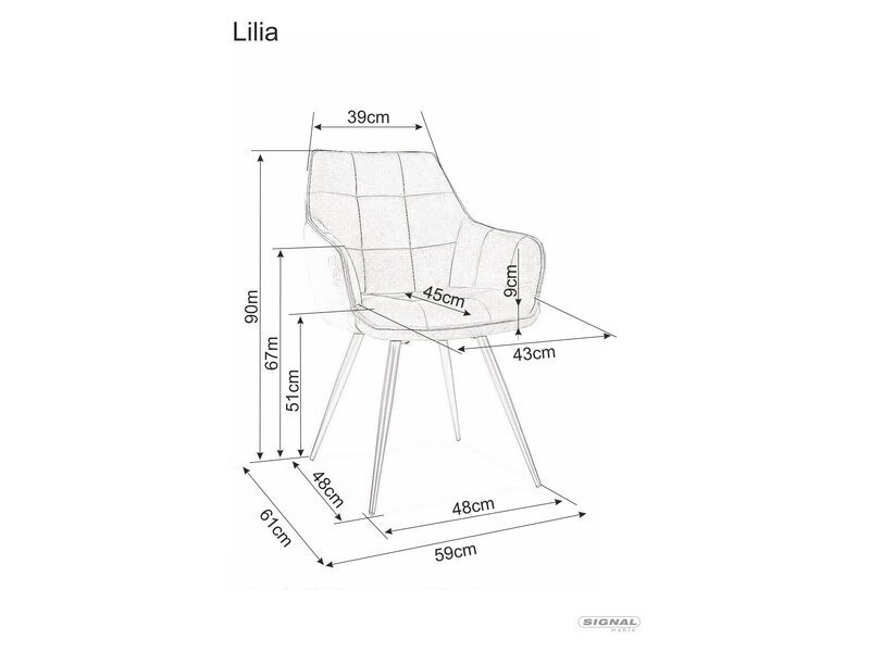 Söögitoolide komplekt Signal Lilia Velvet, 2 tooli, oranž/must hind ja info | Köögitoolid, söögitoolid | hansapost.ee