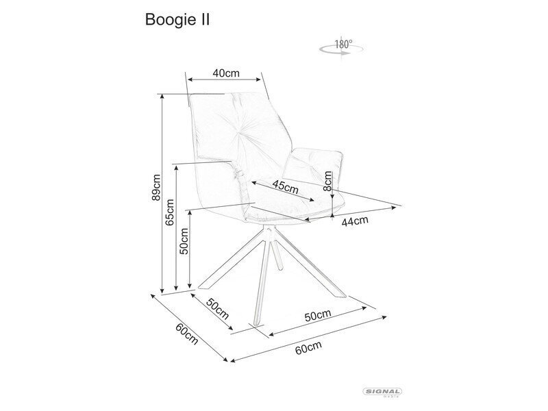 Söögitoolide komplekt Signal Boogie II Velvet, 2 tooli, must цена и информация | Köögitoolid, söögitoolid | hansapost.ee