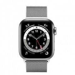 Товар с повреждением. Смарт-часы Apple Watch Series 6 (GPS + Cellular LT, 40мм) серебряный корпус из нержавеющей стали с миланской серебряной петлей цена и информация | Товары с повреждениями | hansapost.ee