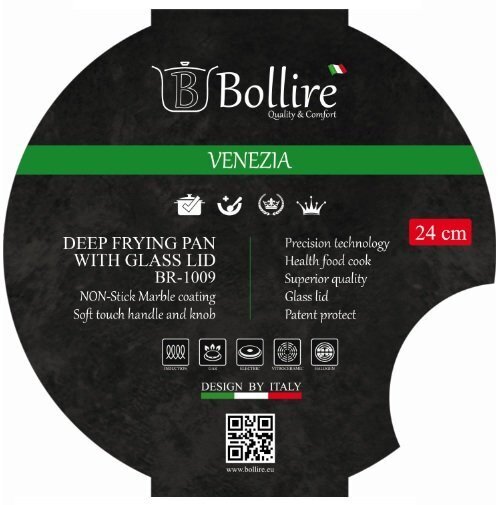 Bollire sügav pann kaanega Venezia Line, 24 cm hind ja info | Pannid | hansapost.ee